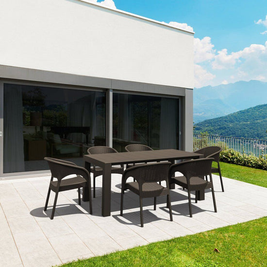 Compamia Panama Wickerlook 7-Piece Extendable Dining Set