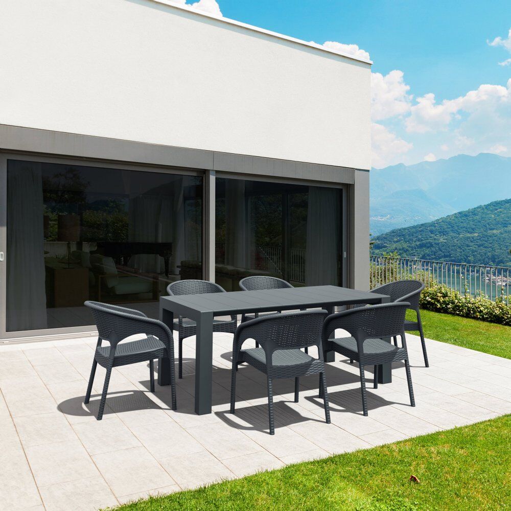 Compamia Panama Wickerlook 7-Piece Extendable Dining Set