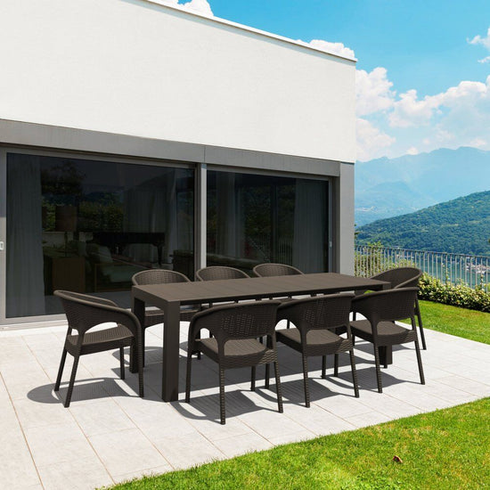 Compamia Panama Wickerlook 9-Piece Extendable Dining Set