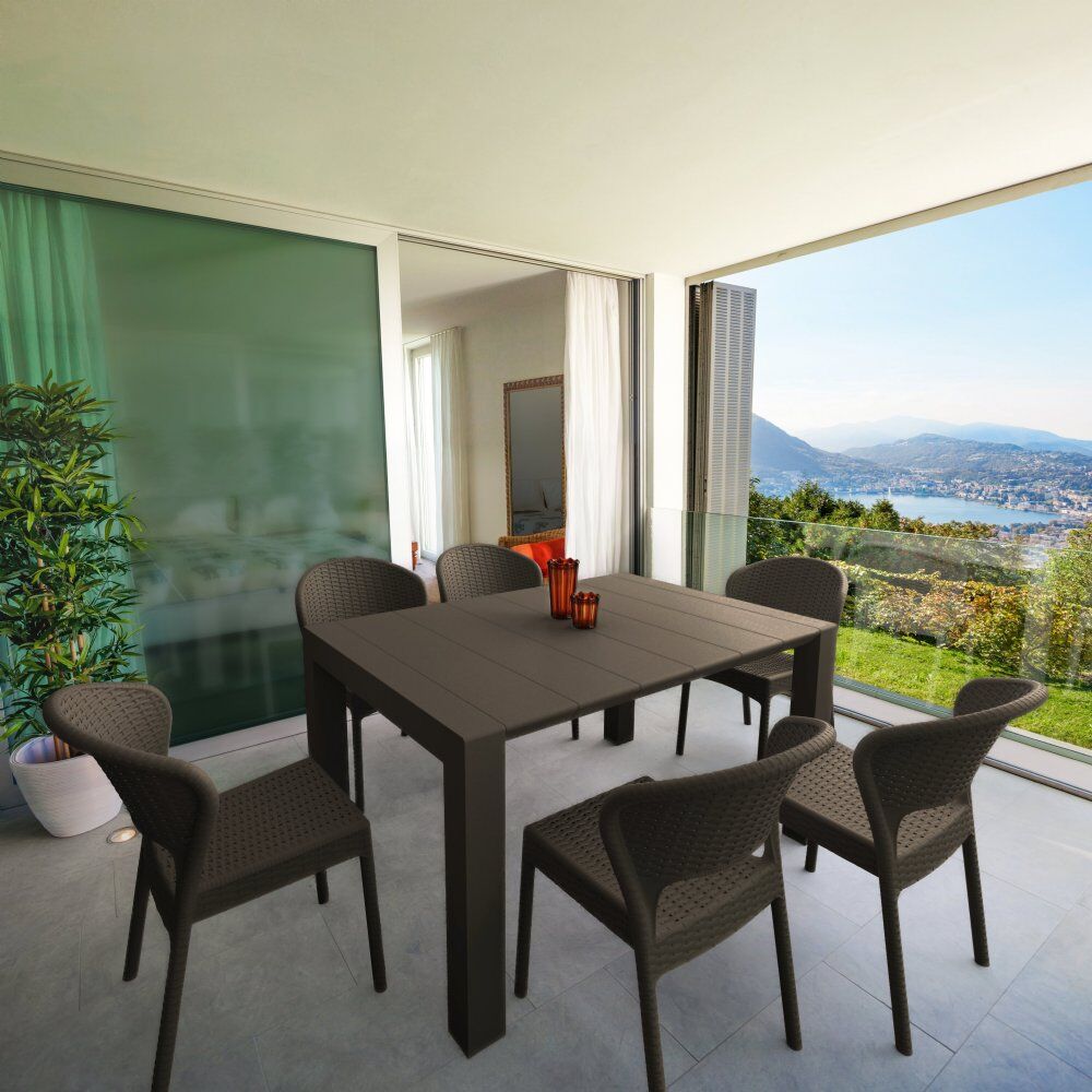 Compamia Daytona Wickerlook 7-Piece Extendable Dining Set