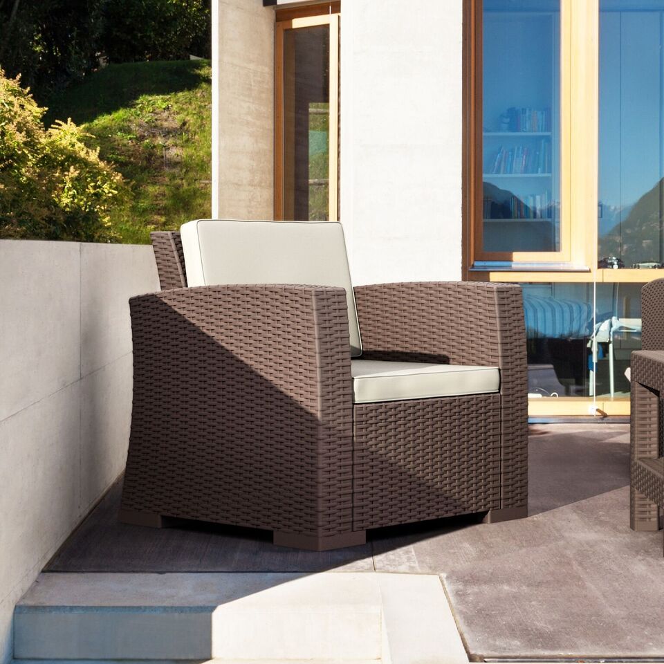 Compamia Monaco Resin Patio Club Chair with Cushion