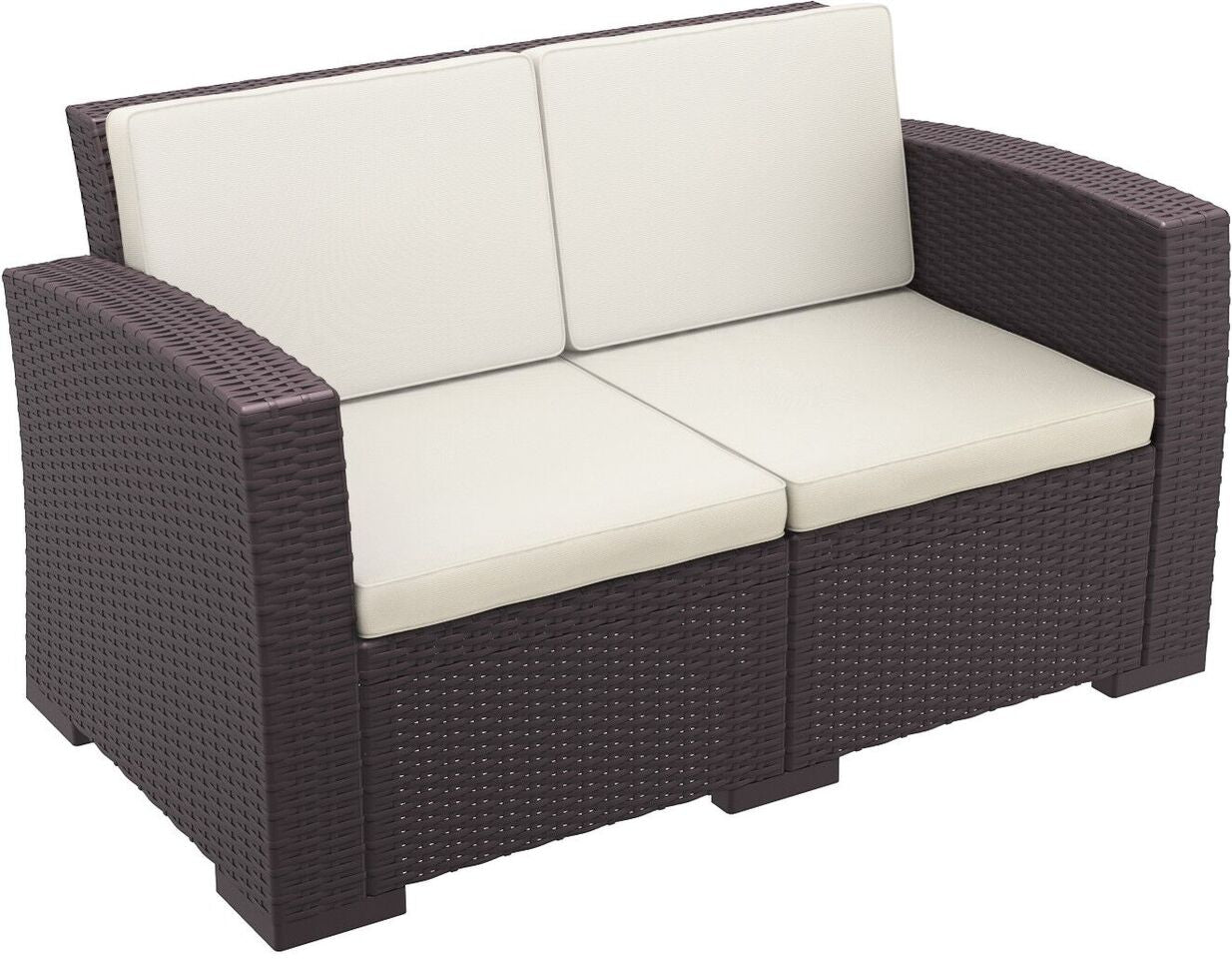 Compamia Monaco Resin Patio Loveseat with Cushion