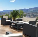 Compamia Monaco Resin Patio Loveseat with Cushion
