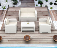 Compamia Monaco Resin Patio Loveseat with Cushion