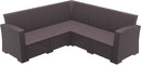 Compamia Monaco Resin Patio Sectional 5 piece Brown with Cushion
