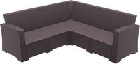 Compamia Monaco Resin Patio Sectional 5 piece Brown with Cushion