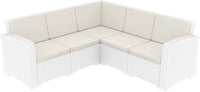 Compamia Monaco Resin Patio Sectional 5 piece Brown with Cushion