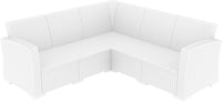 Compamia Monaco Resin Patio Sectional 5 piece Brown with Cushion