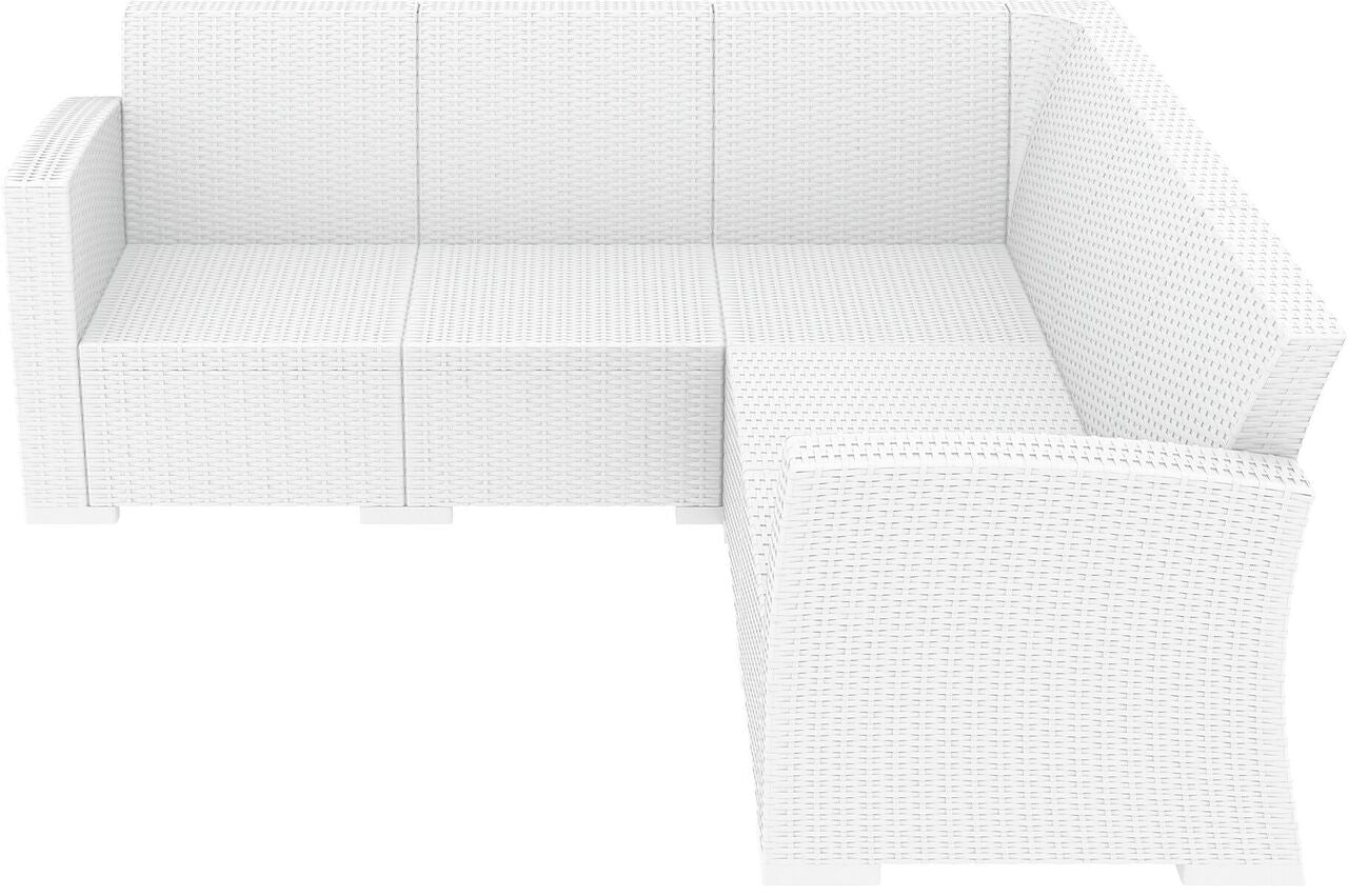 Compamia Monaco Resin Patio Sectional 5 piece Brown with Cushion