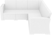 Compamia Monaco Resin Patio Sectional 5 piece Brown with Cushion