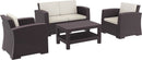 Compamia Monaco Resin Patio Seating 4 piece with Cushion