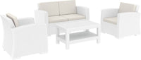 Compamia Monaco Resin Patio Seating 4 piece with Cushion