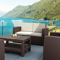 Compamia Monaco Resin Patio Seating 4 piece with Cushion
