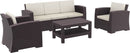 Compamia Monaco Resin Patio Seating 4 piece with Cushion