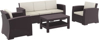 Compamia Monaco Resin Patio Seating 4 piece with Cushion
