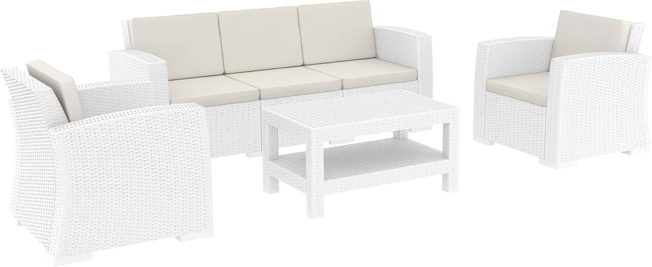 Compamia Monaco Resin Patio Seating 4 piece with Cushion