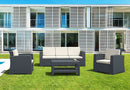 Compamia Monaco Resin Patio Seating 4 piece with Cushion
