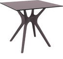 Compamia Ibiza Square Table 31 inch White/Brown/Dark Gray