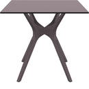 Compamia Ibiza Square Table 31 inch White/Brown/Dark Gray