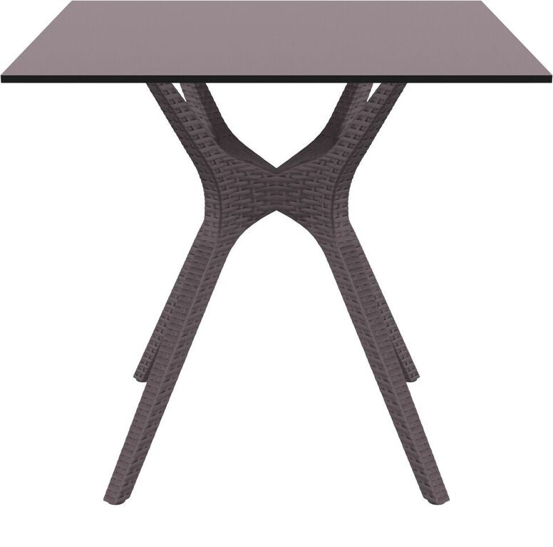 Compamia Ibiza Square Table 31 inch White/Brown/Dark Gray