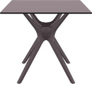 Compamia Ibiza Square Table 31 inch White/Brown/Dark Gray