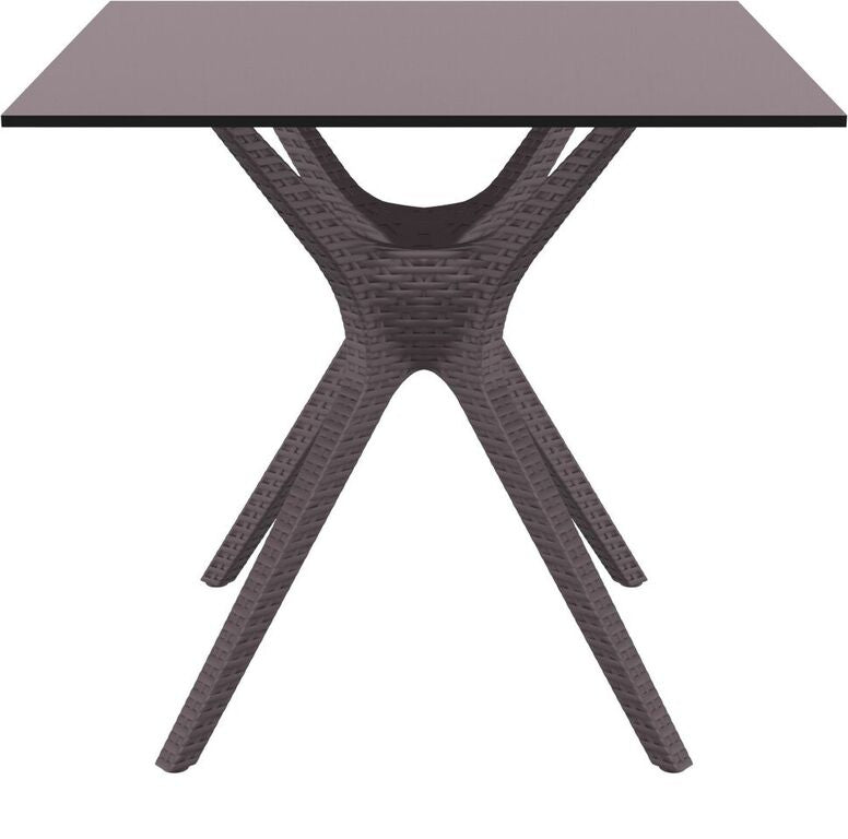 Compamia Ibiza Square Table 31 inch White/Brown/Dark Gray