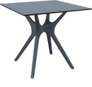 Compamia Ibiza Square Table 31 inch White/Brown/Dark Gray