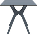 Compamia Ibiza Square Table 31 inch White/Brown/Dark Gray