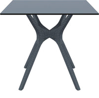 Compamia Ibiza Square Table 31 inch White/Brown/Dark Gray
