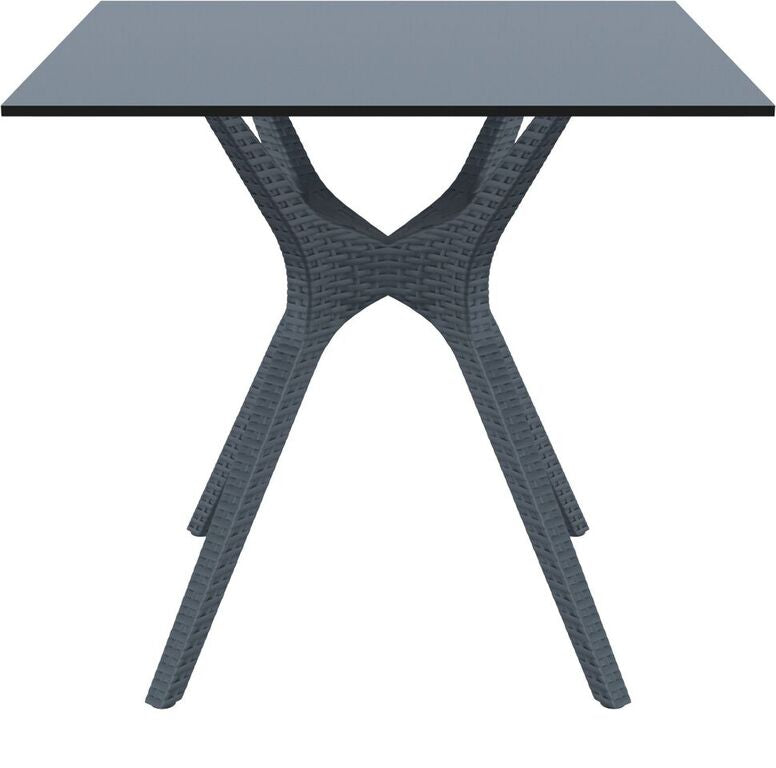 Compamia Ibiza Square Table 31 inch White/Brown/Dark Gray