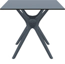 Compamia Ibiza Square Table 31 inch White/Brown/Dark Gray