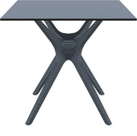 Compamia Ibiza Square Table 31 inch White/Brown/Dark Gray