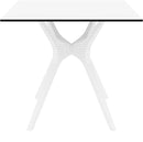 Compamia Ibiza Square Table 31 inch White/Brown/Dark Gray