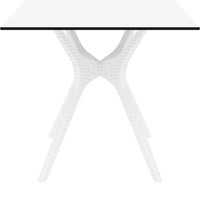 Compamia Ibiza Square Table 31 inch White/Brown/Dark Gray