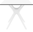 Compamia Ibiza Square Table 31 inch White/Brown/Dark Gray