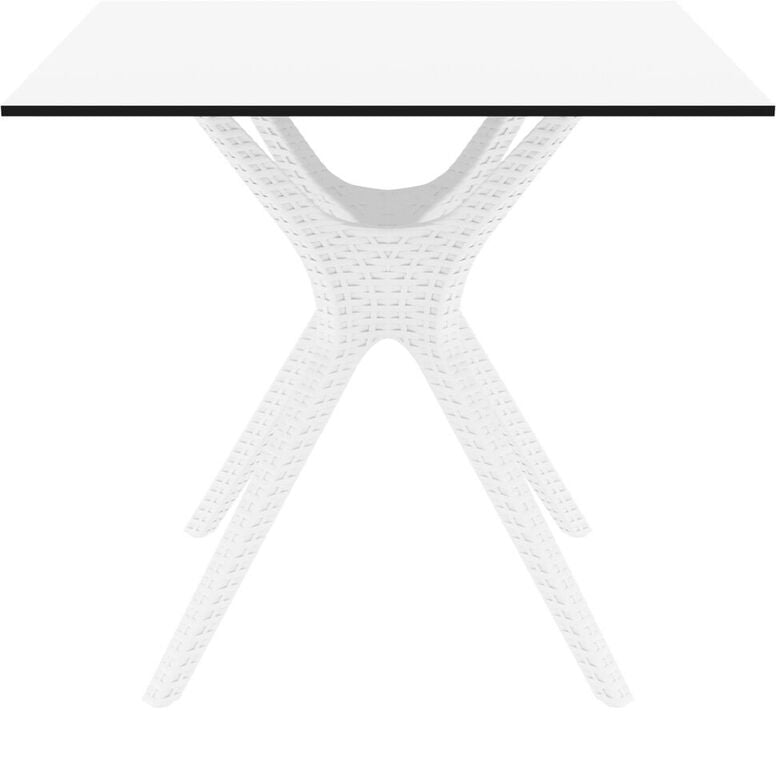 Compamia Ibiza Square Table 31 inch White/Brown/Dark Gray