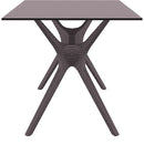 Compamia Ibiza Rectangle Table 55 inch White/Brown/Dark Gray