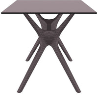 Compamia Ibiza Rectangle Table 55 inch White/Brown/Dark Gray