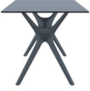 Compamia Ibiza Rectangle Table 55 inch White/Brown/Dark Gray