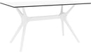 Compamia Ibiza Rectangle Table 55 inch White/Brown/Dark Gray