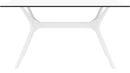 Compamia Ibiza Rectangle Table 55 inch White/Brown/Dark Gray