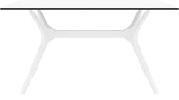 Compamia Ibiza Rectangle Table 55 inch White/Brown/Dark Gray