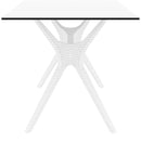 Compamia Ibiza Rectangle Table 55 inch White/Brown/Dark Gray