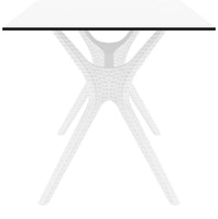 Compamia Ibiza Rectangle Table 55 inch White/Brown/Dark Gray