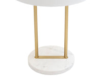 Sunpan Kezna Table Lamp Black Marble-Matte Black / White Marble-White Black