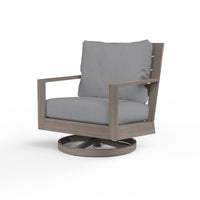 Sunset West Laguna Aluminum Swivel Club Rocker with Cushion