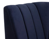 Sunpan Modular Banquette Corner Seat Abbington Navy / Polo Club Stone