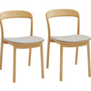 Greenington Hanna Chair Leather Seat, Wheat - Set of Two