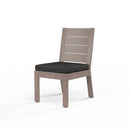 Sunset West Aluminum Laguna Armless Dining Chair with Cushion