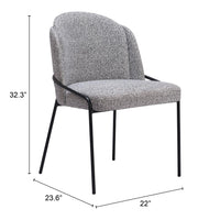 Zuo Modern Jambi Dining Chair Black & White/Ivory